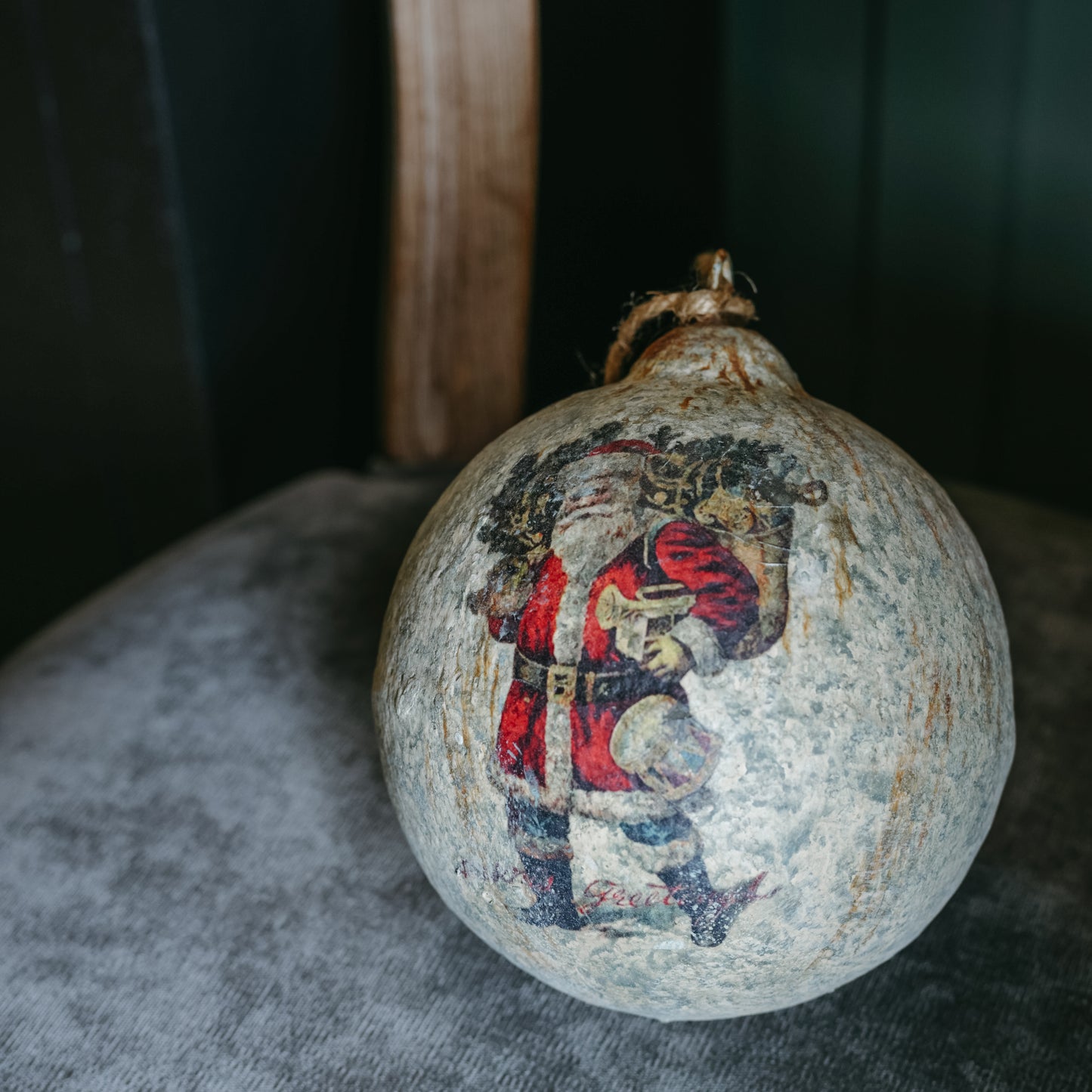 6" Vintage-Inspired Santa Ornament