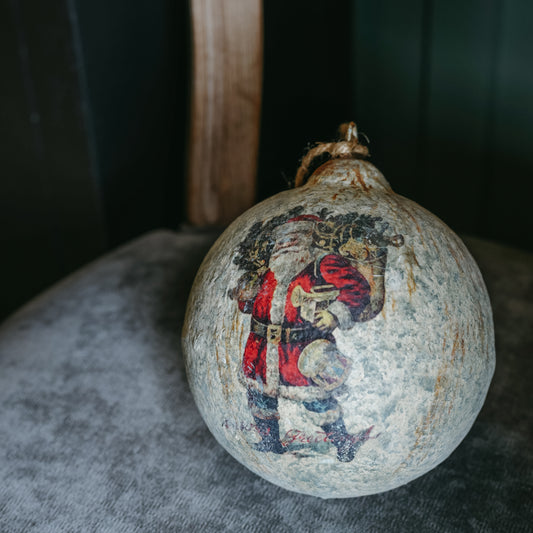 6" Vintage-Inspired Santa Ornament